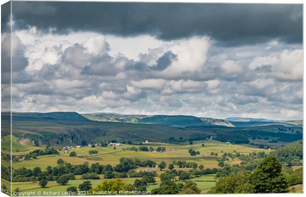 Holwick Teesdale in Dramatic Light Canvas Print by Richard Laidler