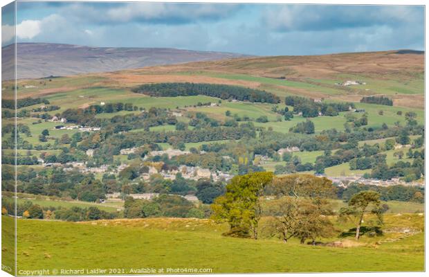 Middleton in Teesdale from Bail Hill Canvas Print by Richard Laidler