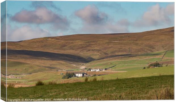 Three Harwood Farms Canvas Print by Richard Laidler