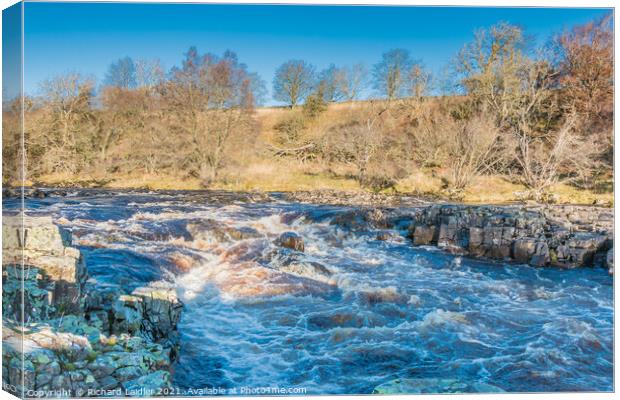 Winter Sun on the River Tees (1)  Canvas Print by Richard Laidler