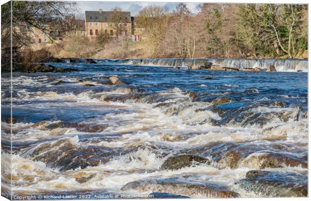 The River Tees at Demesnes Mill Barnard Castle Canvas Print by Richard Laidler
