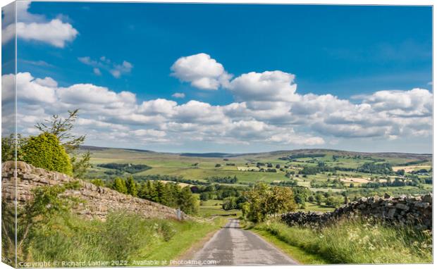 Down Bail Hill Mickleton, Teesdale Canvas Print by Richard Laidler
