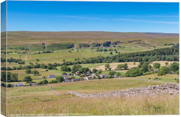 Newbiggin and Holwick, Teesdale Canvas Print by Richard Laidler