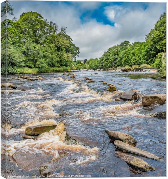 Summer on the River Tees at Demesnes Mill, Barnard Castle Canvas Print by Richard Laidler