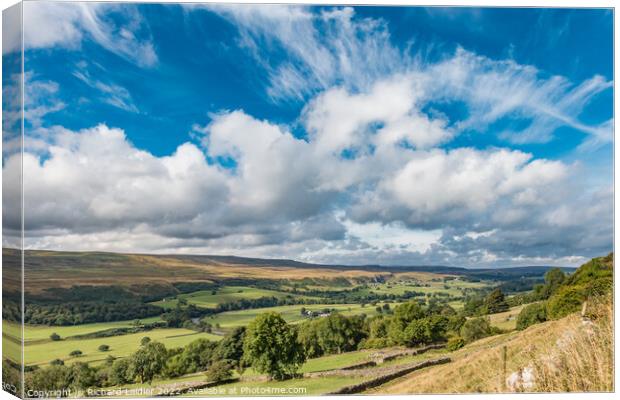 Towards Holwick from Middle Side, Teesdale Canvas Print by Richard Laidler