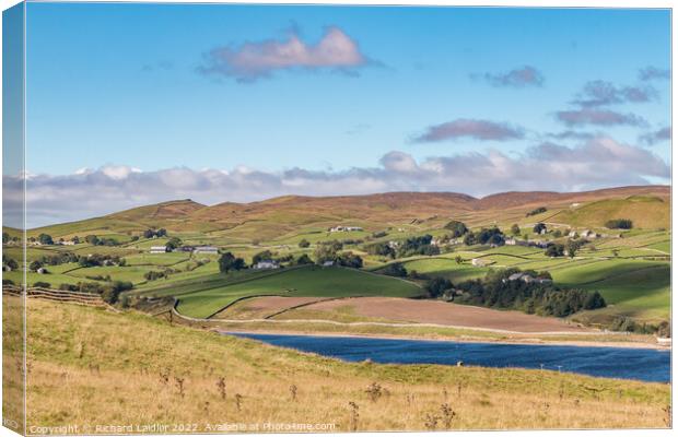 Thringarth and Grassholme Reservoir, Lunedale Canvas Print by Richard Laidler