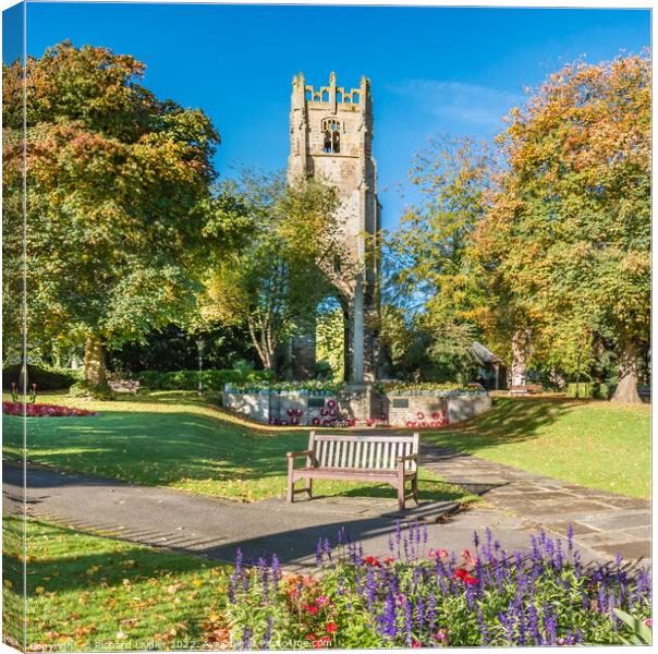 Friary Gardens and Grey Friars Tower Richmond. North Yorkshire Canvas Print by Richard Laidler
