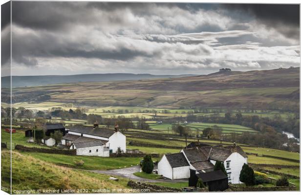 Bright Interval on Arla Burn and West Farms, Teesdale Canvas Print by Richard Laidler