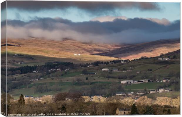 Towards the Hudes Hope from the Kelton Road, Teesdale Canvas Print by Richard Laidler