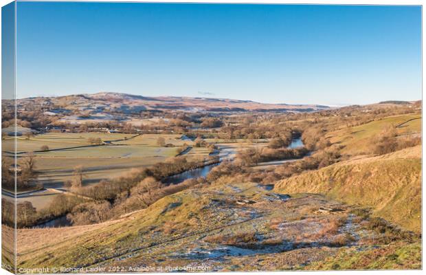 A Frosty View from Whistle Crag, Teesdale  Canvas Print by Richard Laidler