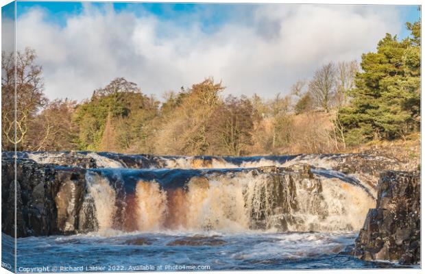 Low Force Waterfall, Teesdale, Xmas Eve 2022 Canvas Print by Richard Laidler