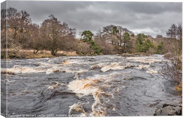 River Tees above Low Force Waterfall Canvas Print by Richard Laidler