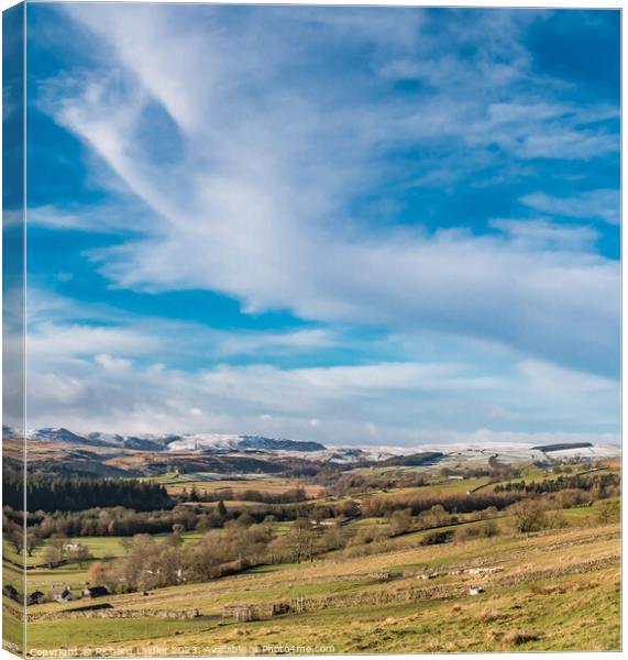 A Wintry Upper Teesdale from Miry Lane Canvas Print by Richard Laidler