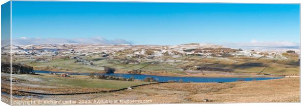 Wintry Lunedale from Harker Hill Panorama Canvas Print by Richard Laidler