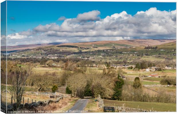 Middleton in Teesdale from Bail Hill Mar 2023 Canvas Print by Richard Laidler