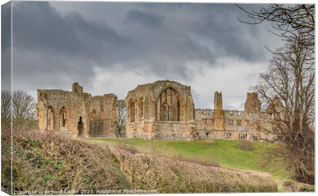 Egglestone Abbey from Abbey Lane, Teesdale Canvas Print by Richard Laidler