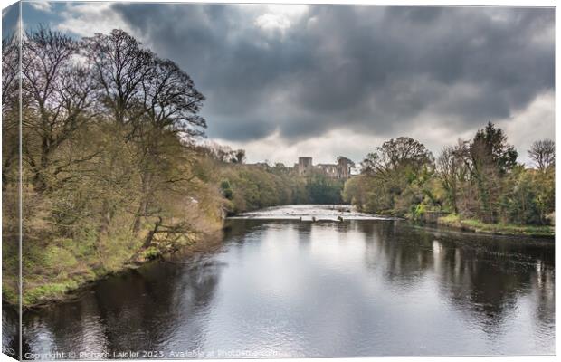 Barnard Castle and the River Tees from Silver Bridge Canvas Print by Richard Laidler