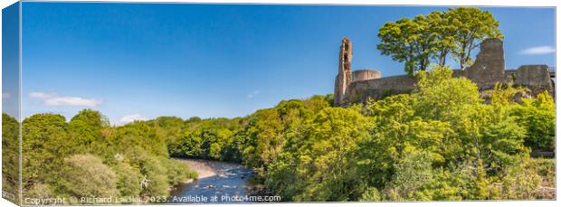Barnard Castle from County Bridge Panorama Canvas Print by Richard Laidler