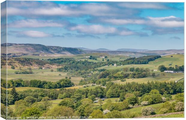 Upper Teesdale from Miry Lane, Newbiggin Canvas Print by Richard Laidler