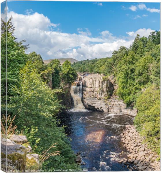 Summer Morning at High Force Waterfall, Teesdale Canvas Print by Richard Laidler