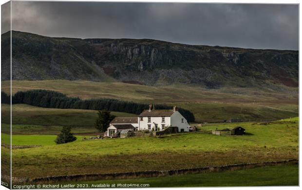 Spotlight on Birk Rigg, Teesdale Canvas Print by Richard Laidler