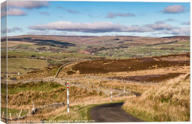 Into The Hudes Hope from Harker Hill, Teesdale Canvas Print by Richard Laidler
