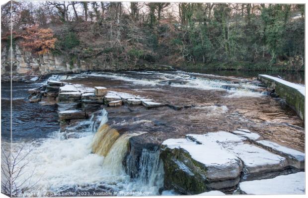 River Swale Waterfalls, Richmond, North Yorkshire Canvas Print by Richard Laidler