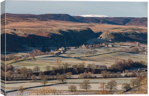 Frosty Holwick from Middle Side, Teesdale Canvas Print by Richard Laidler