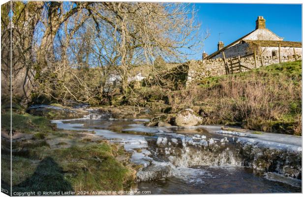 Frozen Ettersgill Beck, Teesdale (1) Canvas Print by Richard Laidler