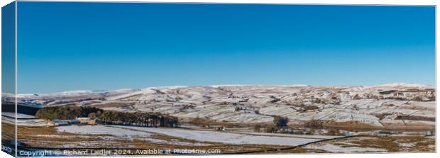 Lunedale Winter Panorama Canvas Print by Richard Laidler