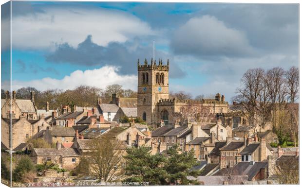 St Marys Parish Church and part of The Bank, Barnard Castle Canvas Print by Richard Laidler