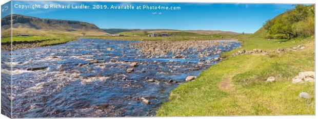Harwood Beck and River Tees Panorama Canvas Print by Richard Laidler