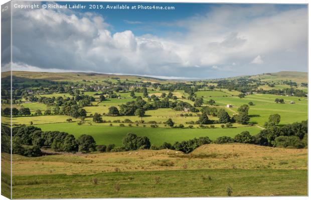 Teesdale and Lunedale from Whistle Crag Canvas Print by Richard Laidler