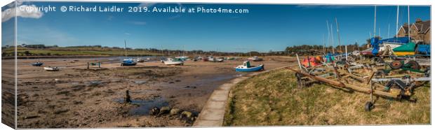 Alnmouth Harbour, Northumberland, Panorama Canvas Print by Richard Laidler