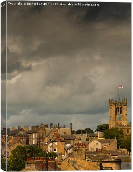 Stormy Skies over Barnard Castle, Teesdale Canvas Print by Richard Laidler