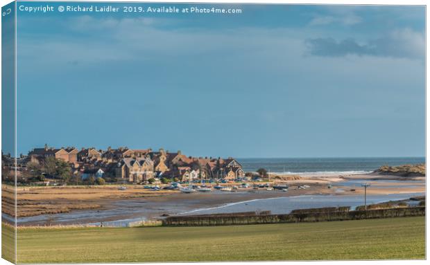 Alnmouth Northumberland Panorama Canvas Print by Richard Laidler