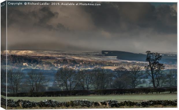 Wintry Barningham, Teesdale Canvas Print by Richard Laidler