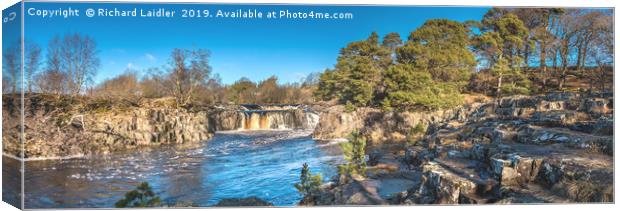 Winter at Low Force Waterfall, Teesdale, Panorama Canvas Print by Richard Laidler
