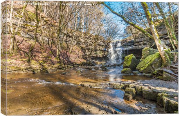 Summerhill Force and Gibson's Cave, Teesdale Canvas Print by Richard Laidler
