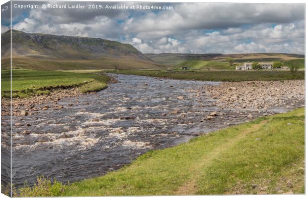 Wheysike House and Cronkley Scar, Teesdale Canvas Print by Richard Laidler