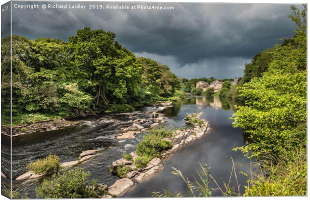 Dramatic Light on the Tees at Barnard Castle Canvas Print by Richard Laidler