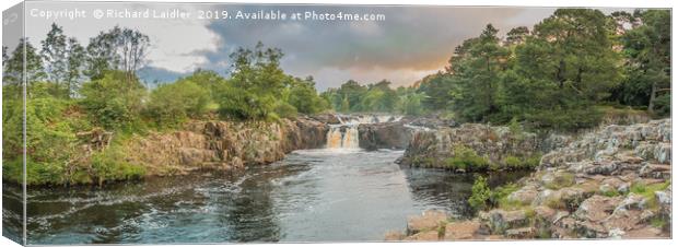 Summer Solstice at Low Force Waterfall, Teesdale Canvas Print by Richard Laidler