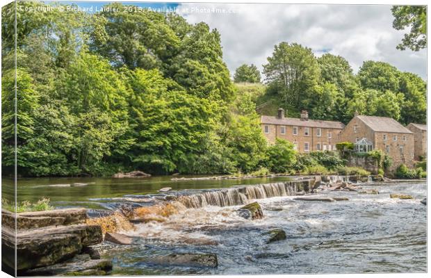 The River Tees and Demesnes Mill, Barnard Castle Canvas Print by Richard Laidler