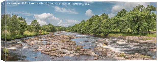 River Tees Summer Panorama Canvas Print by Richard Laidler