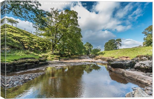 The River Greta at East Mellwaters 2 Canvas Print by Richard Laidler