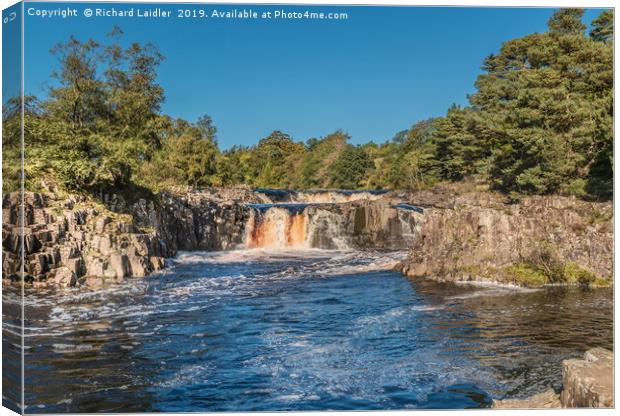 A Perfect Autumn Morning at Low Force Waterfall Canvas Print by Richard Laidler