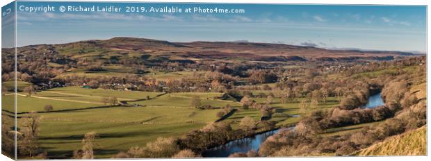 Teesdale from Whistle Crag Autumn Panorama Canvas Print by Richard Laidler