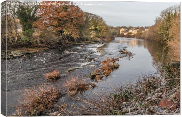 A Frosty Morning on the Tees at Barnard Castle Canvas Print by Richard Laidler