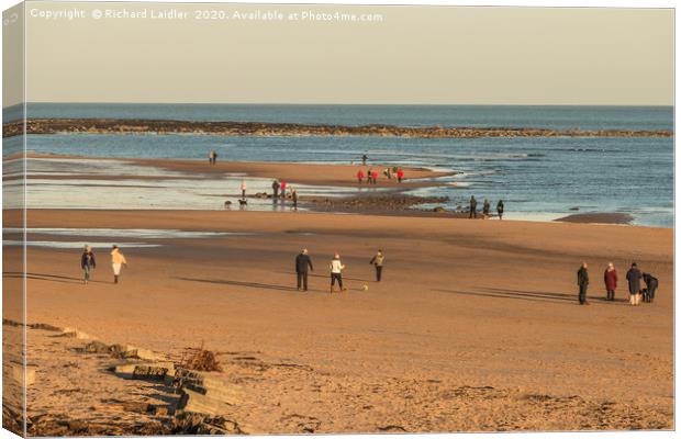 Alnmouth Beach Northumberland New Years Eve 2019 Canvas Print by Richard Laidler