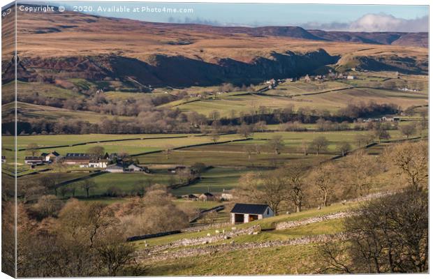 Over to Holwick, Teesdale Canvas Print by Richard Laidler